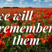 We will remember them - set on a field of poppies